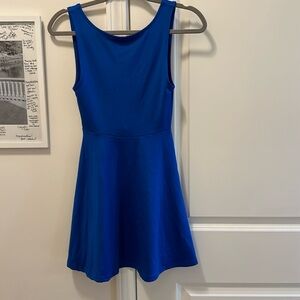 Royal fit & flare dress